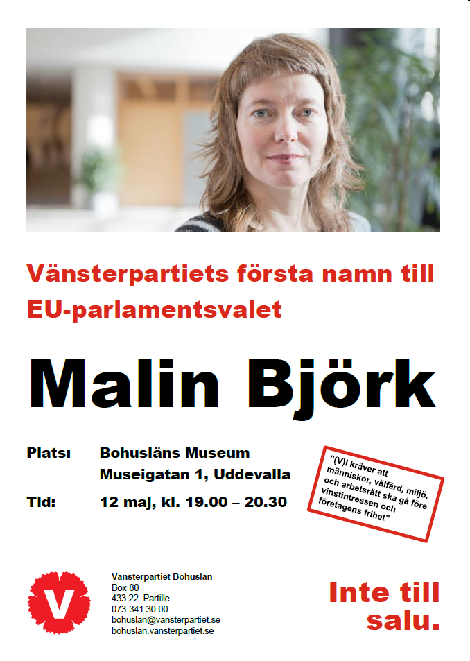 Malin Björk 12 maj
